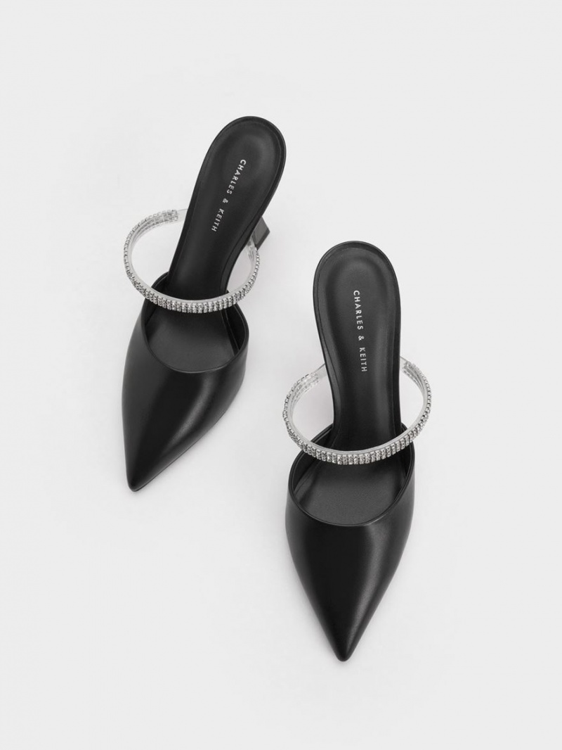 Mules Charles And Keith Gem λουρακια μαυρα | 20578-SIZX