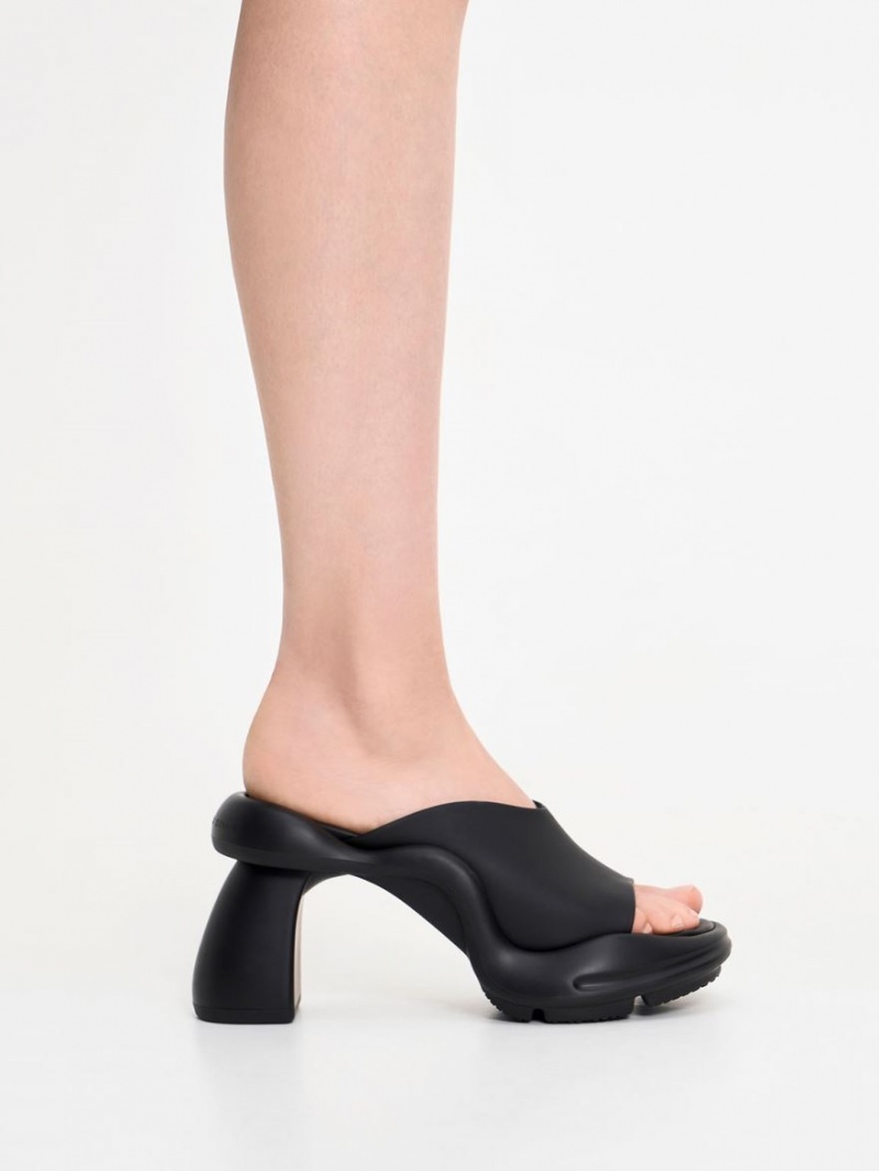 Mules Charles And Keith Leila Sculptural μαυρα | 52016-PGQF