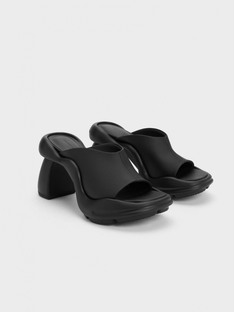 Mules Charles And Keith Leila Sculptural μαυρα | 52016-PGQF