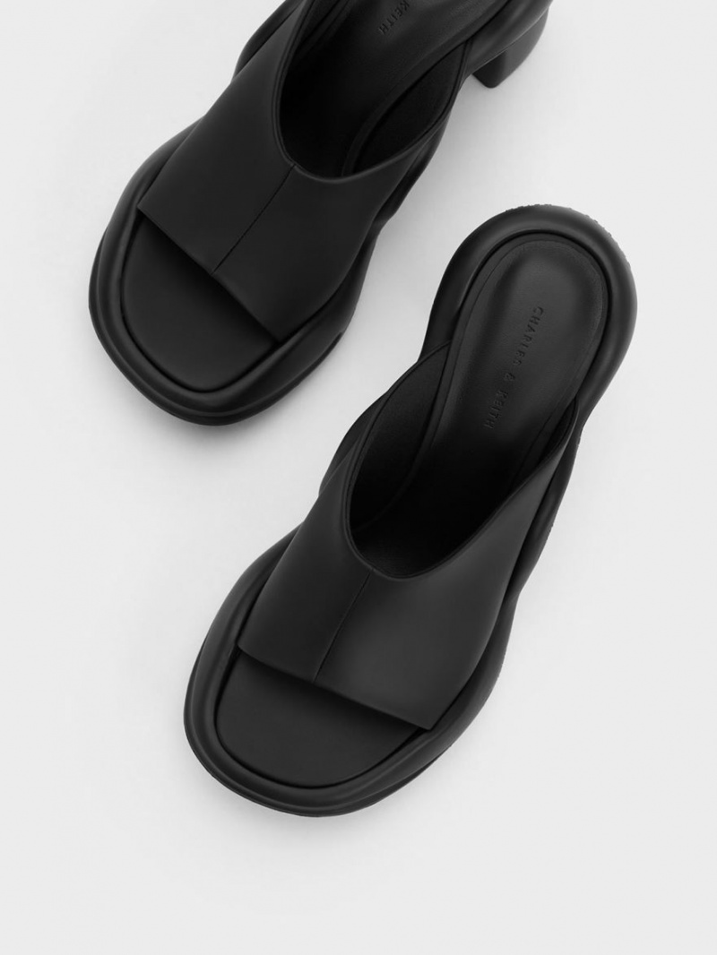 Mules Charles And Keith Leila Sculptural μαυρα | 52016-PGQF