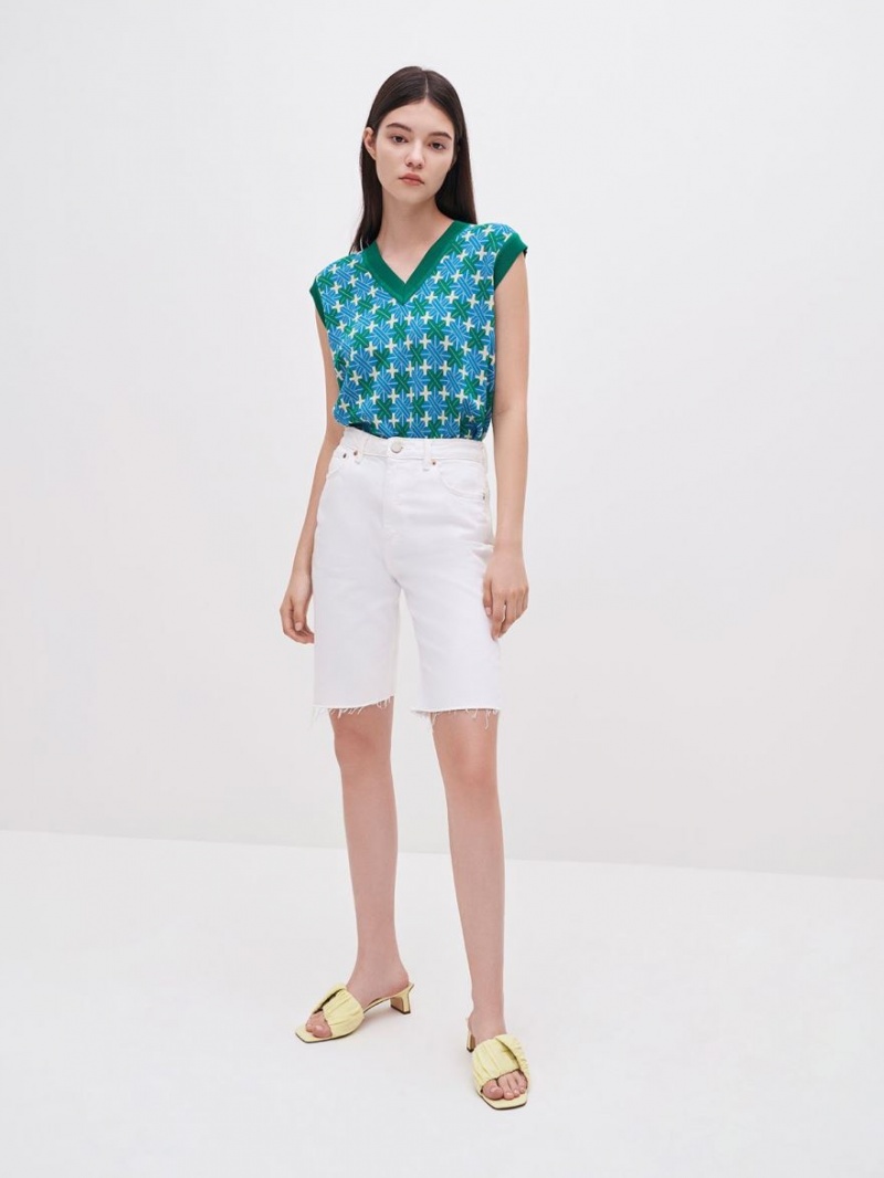 Mules Charles And Keith Linen Asymmetric Ruched κίτρινα | 70845-UEXD