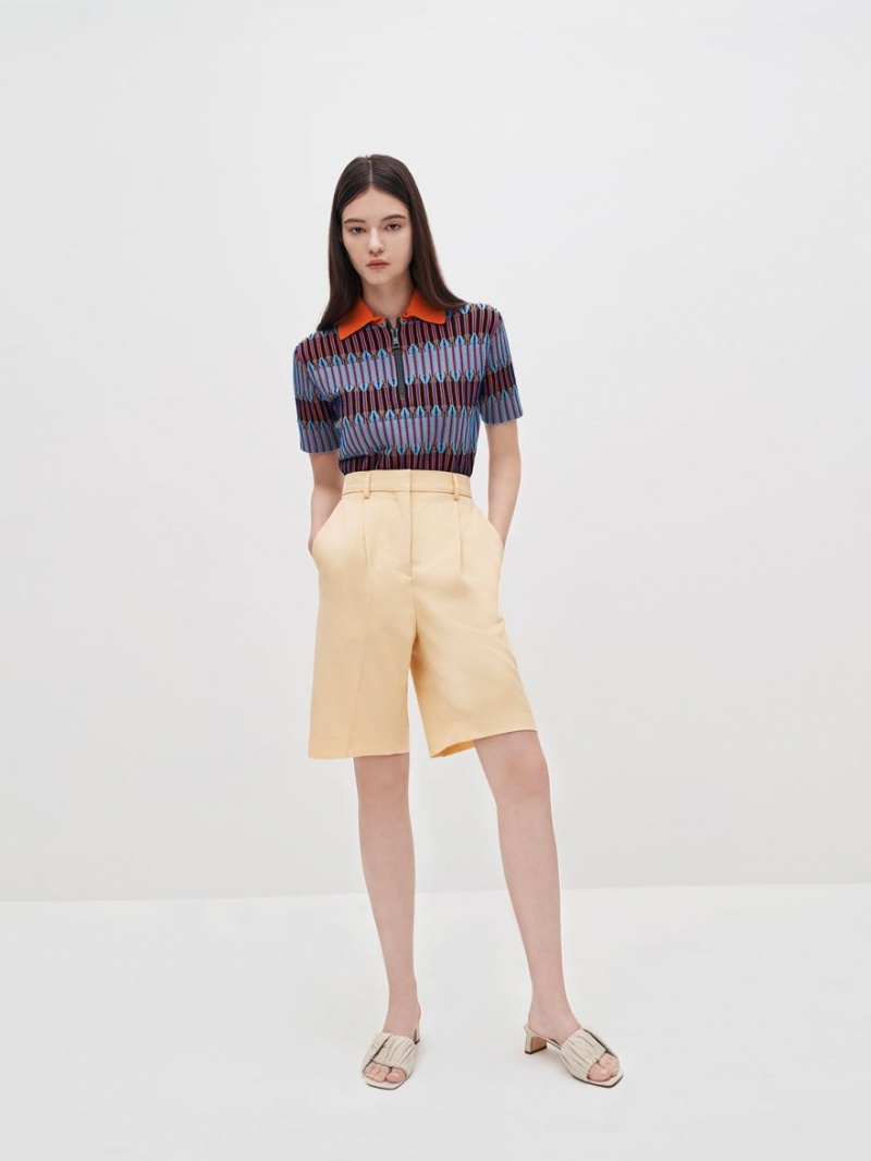 Mules Charles And Keith Linen Asymmetric Ruched κρέμα | 74265-MSJG