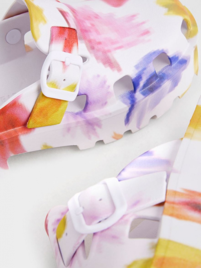 Mules Charles And Keith Mae Printed Buckled flatforms Πολύχρωμο | 27139-ZMQD