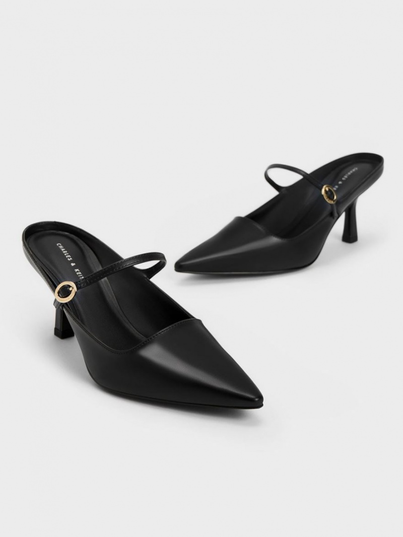 Mules Charles And Keith Mary Jane με τακουνι μαυρα | 06391-HXPU