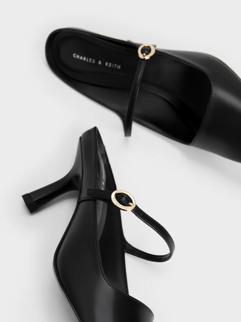 Mules Charles And Keith Mary Jane με τακουνι μαυρα | 06391-HXPU