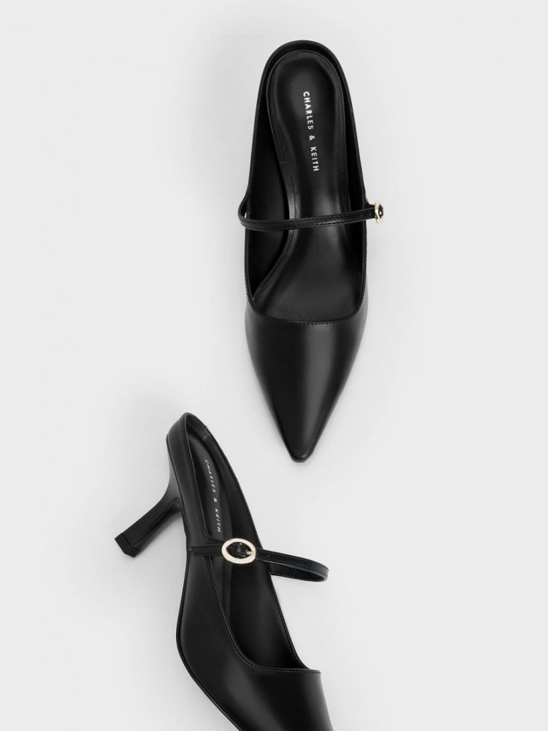 Mules Charles And Keith Mary Jane με τακουνι μαυρα | 06391-HXPU