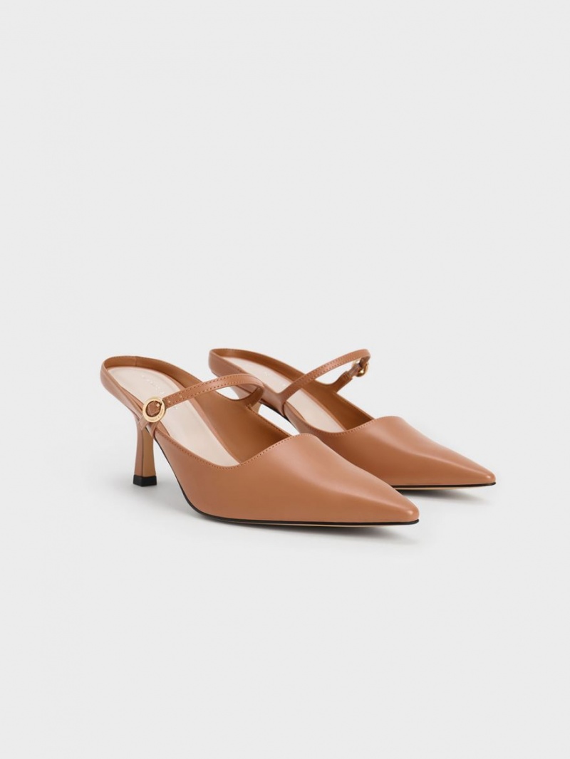 Mules Charles And Keith Mary Jane με τακουνι καφε | 64791-EPQK