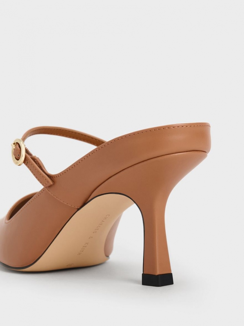 Mules Charles And Keith Mary Jane με τακουνι καφε | 64791-EPQK