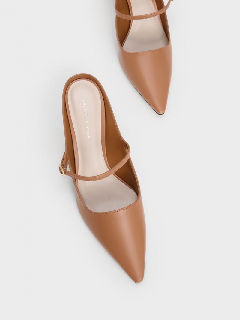 Mules Charles And Keith Mary Jane με τακουνι καφε | 64791-EPQK