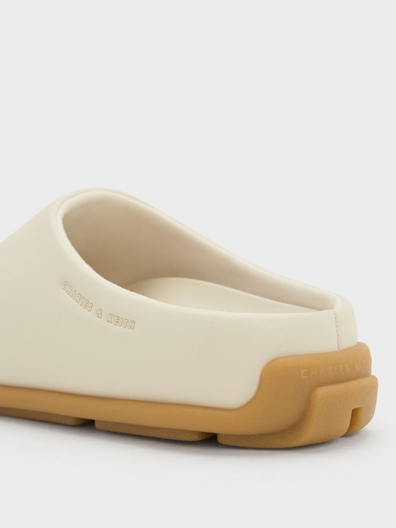 Mules Charles And Keith Molly φλατ κρέμα | 17395-ISMK