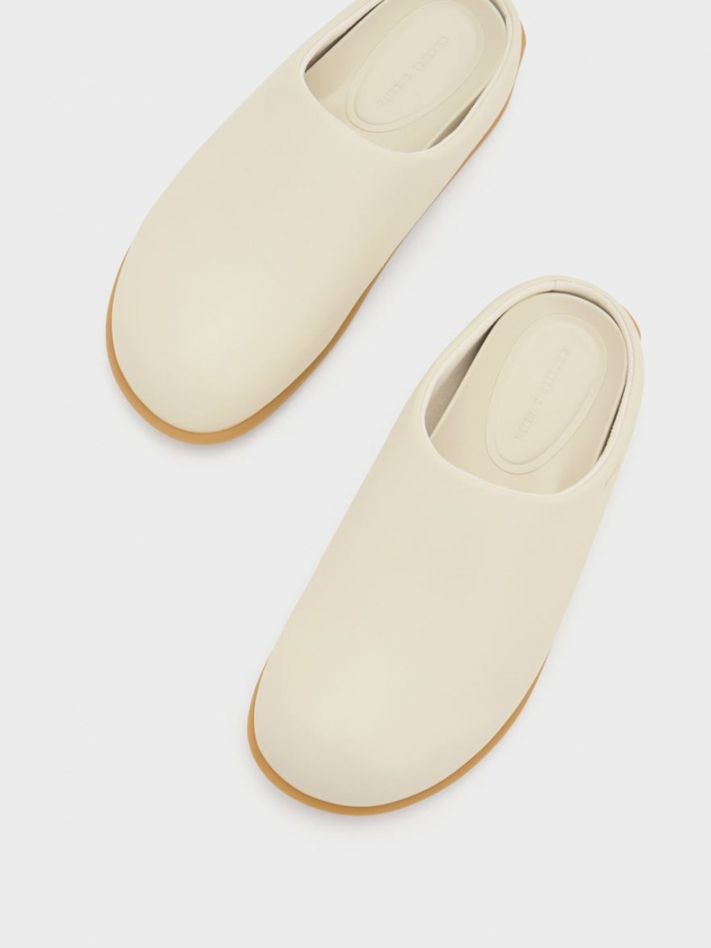 Mules Charles And Keith Molly φλατ κρέμα | 17395-ISMK