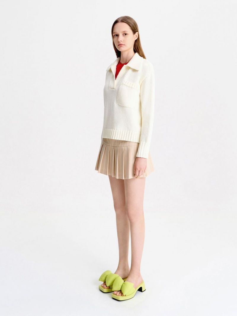 Mules Charles And Keith Puffy Bow με τακουνι ανοιχτο πρασινο | 48592-DELS
