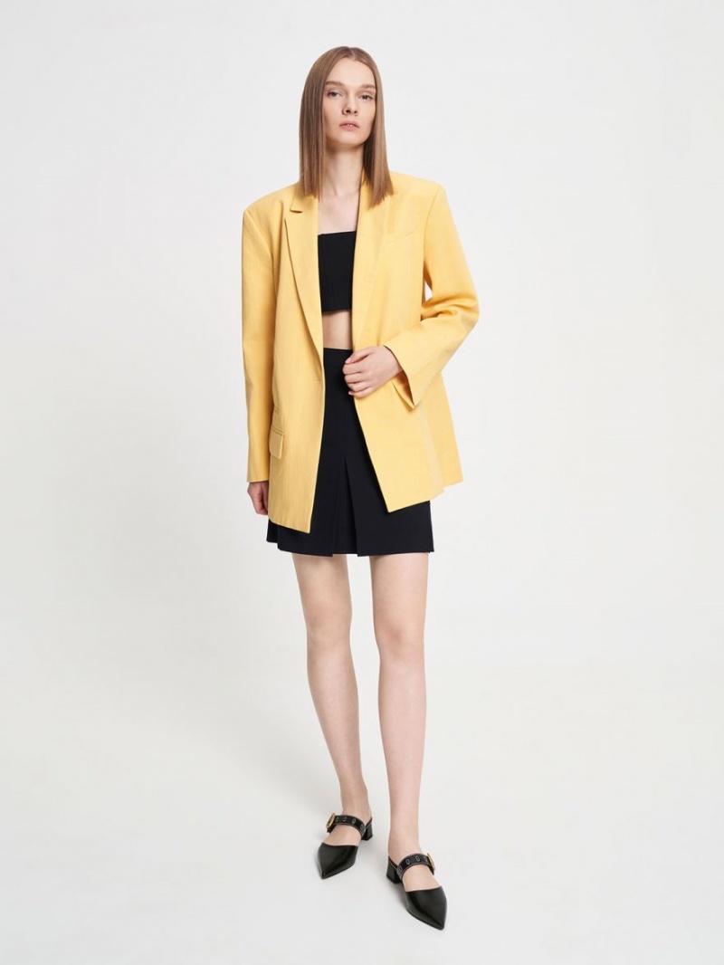 Mules Charles And Keith Sepphe Cut-Out με τακουνι μαυρα | 36570-QAXN