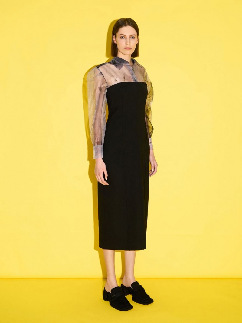 Mules Charles And Keith Sinead Woven Buckled Loafer μαυρα | 01283-OEPV