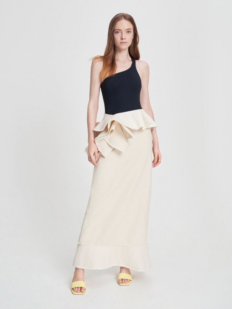 Mules Charles And Keith Square Block Heel κίτρινα | 09816-TXZW