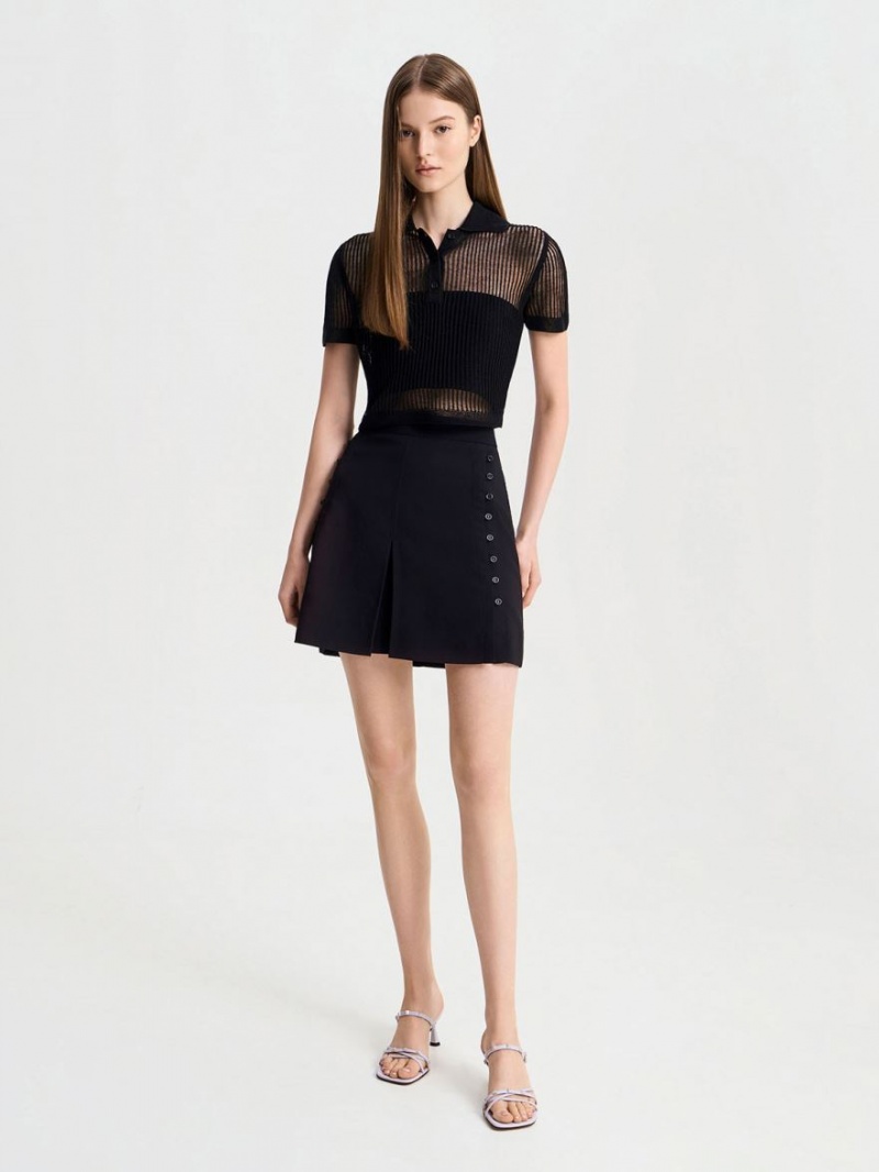 Mules Charles And Keith Square Crystal-Embellished Metallic δερματινα με τακουνι μωβ | 62493-CDMR