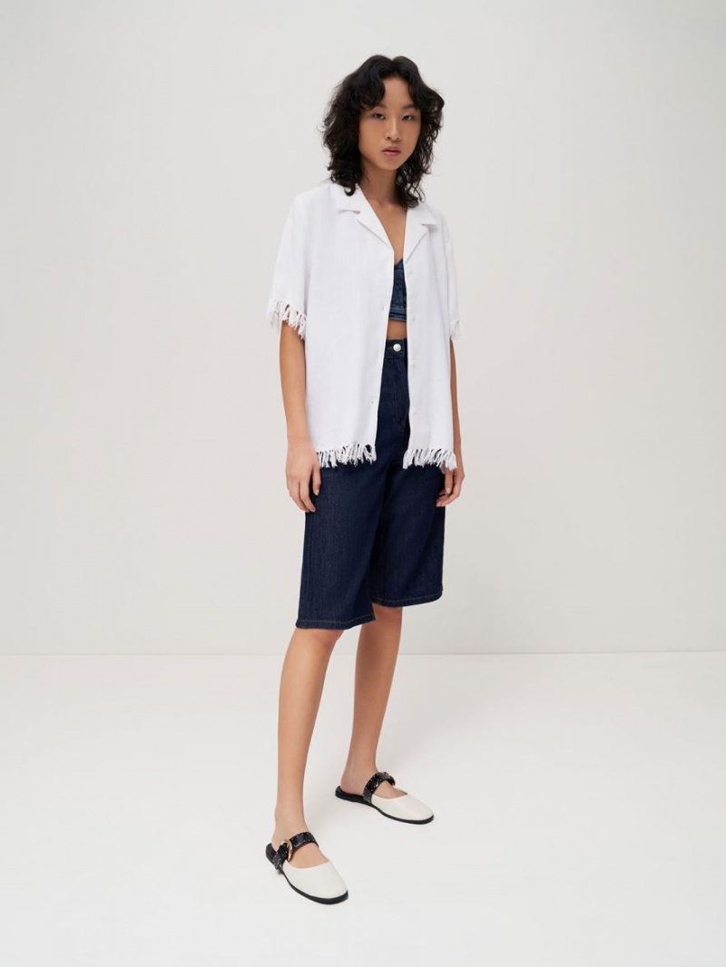 Mules Charles And Keith Studded Buckled φλατ ασπρα | 64915-FULH