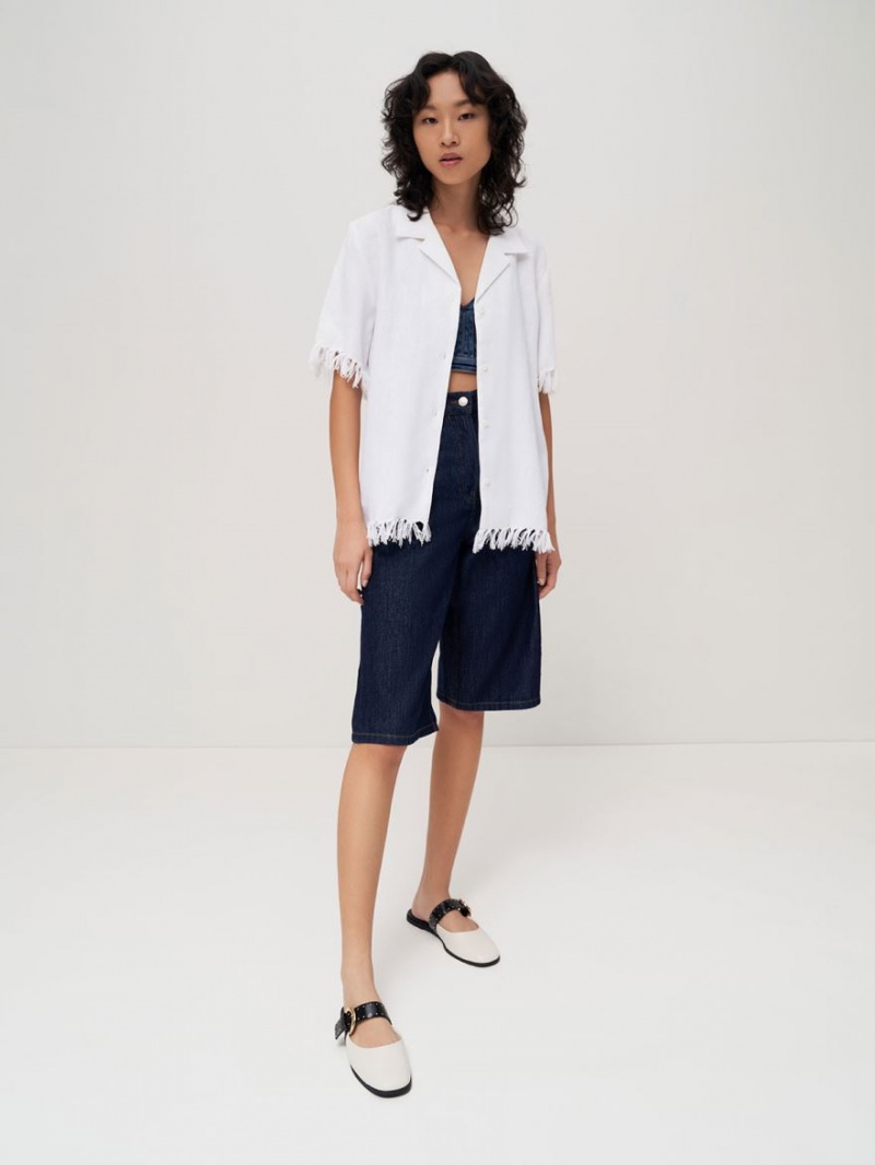 Mules Charles And Keith Studded Buckled φλατ ασπρα | 64915-FULH