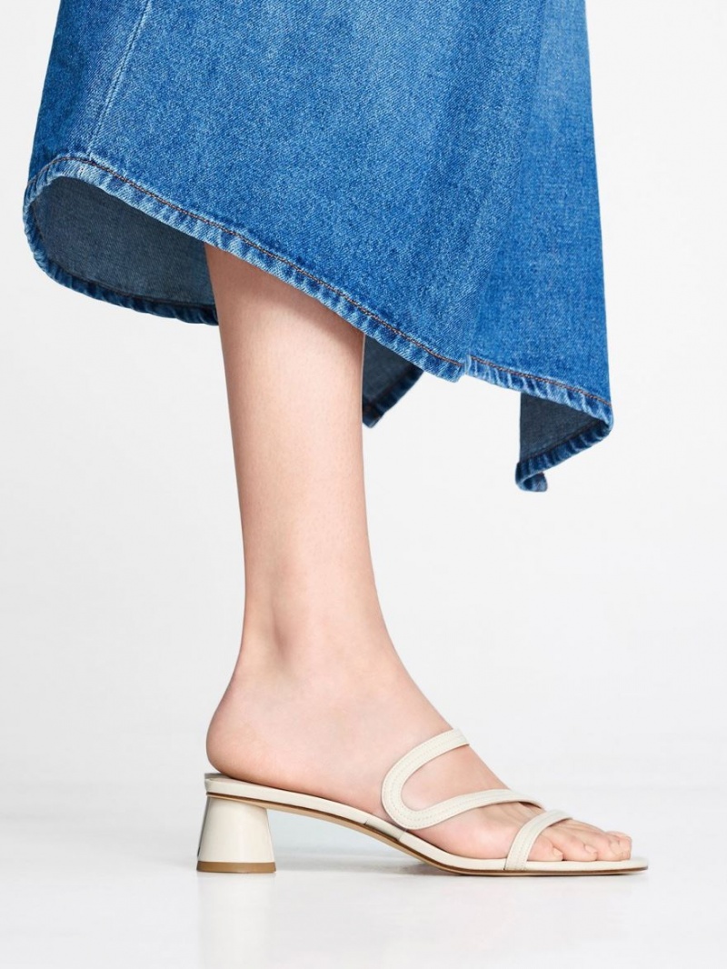Mules Charles And Keith Wavy λουρακια ασπρα | 28409-NLPM