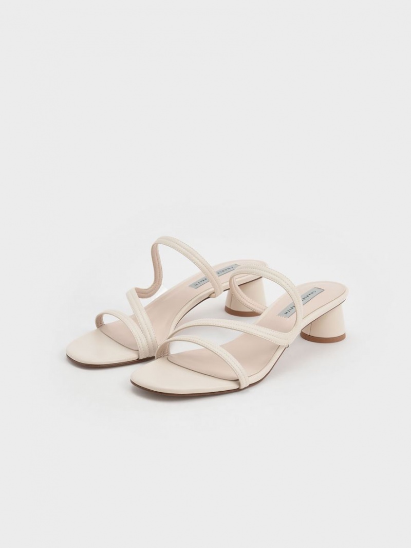 Mules Charles And Keith Wavy λουρακια ασπρα | 28409-NLPM