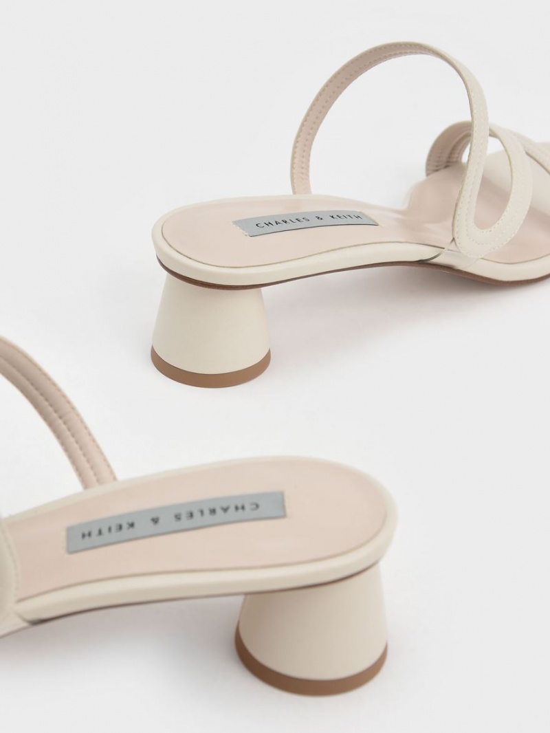 Mules Charles And Keith Wavy λουρακια ασπρα | 28409-NLPM