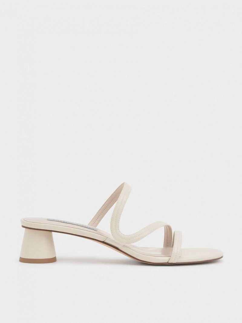 Mules Charles And Keith Wavy λουρακια ασπρα | 28409-NLPM