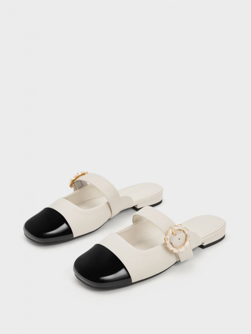 Mules Charles And Keith λουστρινι Pearl πόρπης Mary Jane Πολύχρωμο | 95213-VONG