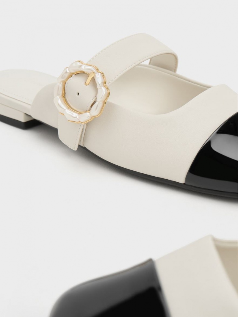 Mules Charles And Keith λουστρινι Pearl πόρπης Mary Jane Πολύχρωμο | 95213-VONG