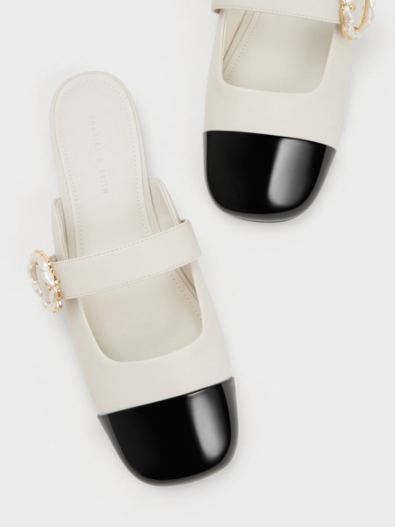 Mules Charles And Keith λουστρινι Pearl πόρπης Mary Jane Πολύχρωμο | 95213-VONG