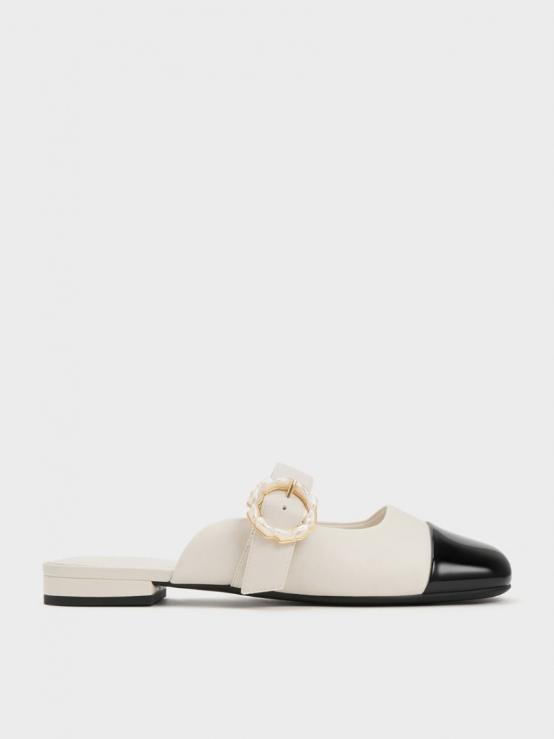 Mules Charles And Keith λουστρινι Pearl πόρπης Mary Jane Πολύχρωμο | 95213-VONG