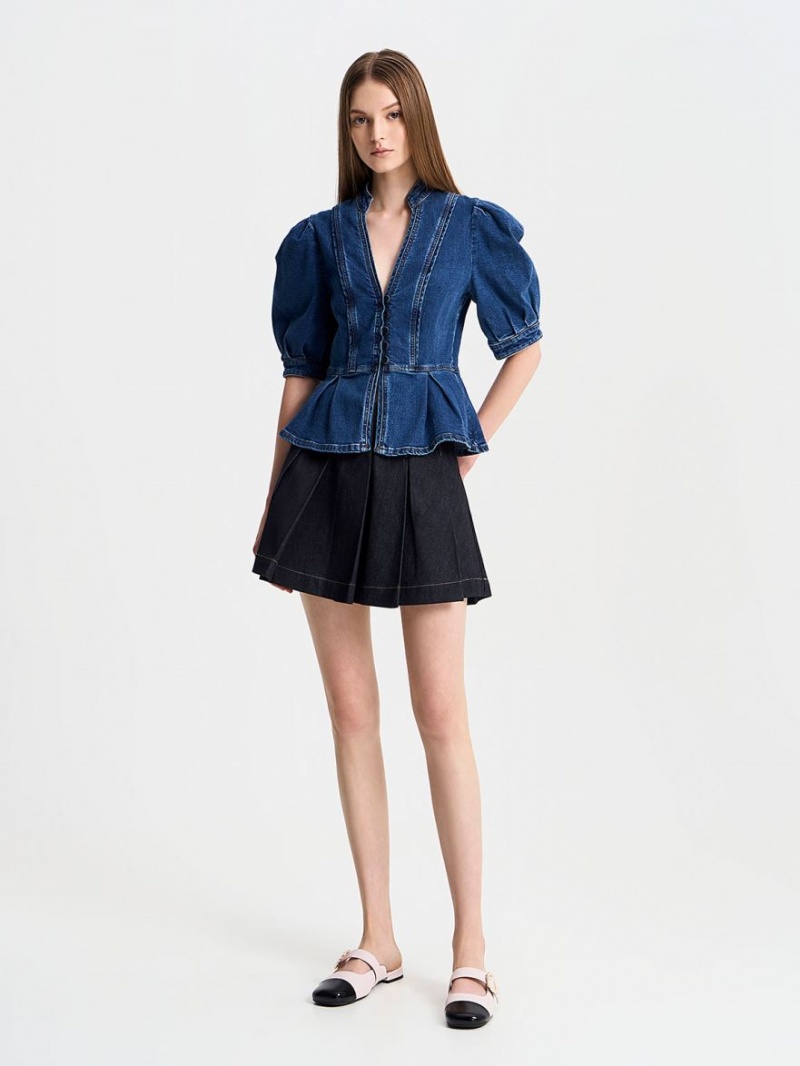Mules Charles And Keith λουστρινι Pearl πόρπης Mary Jane μωβ | 86490-WCVZ