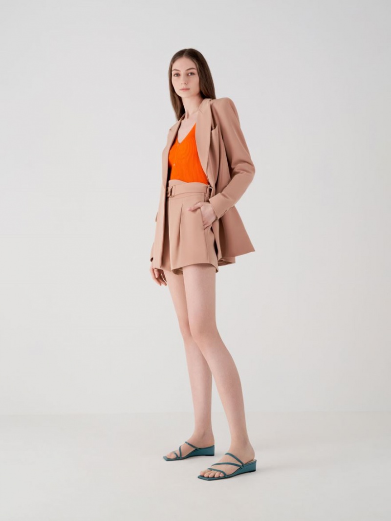 Mules Charles And Keith strappy Wedge πρασινο | 12948-YKRT