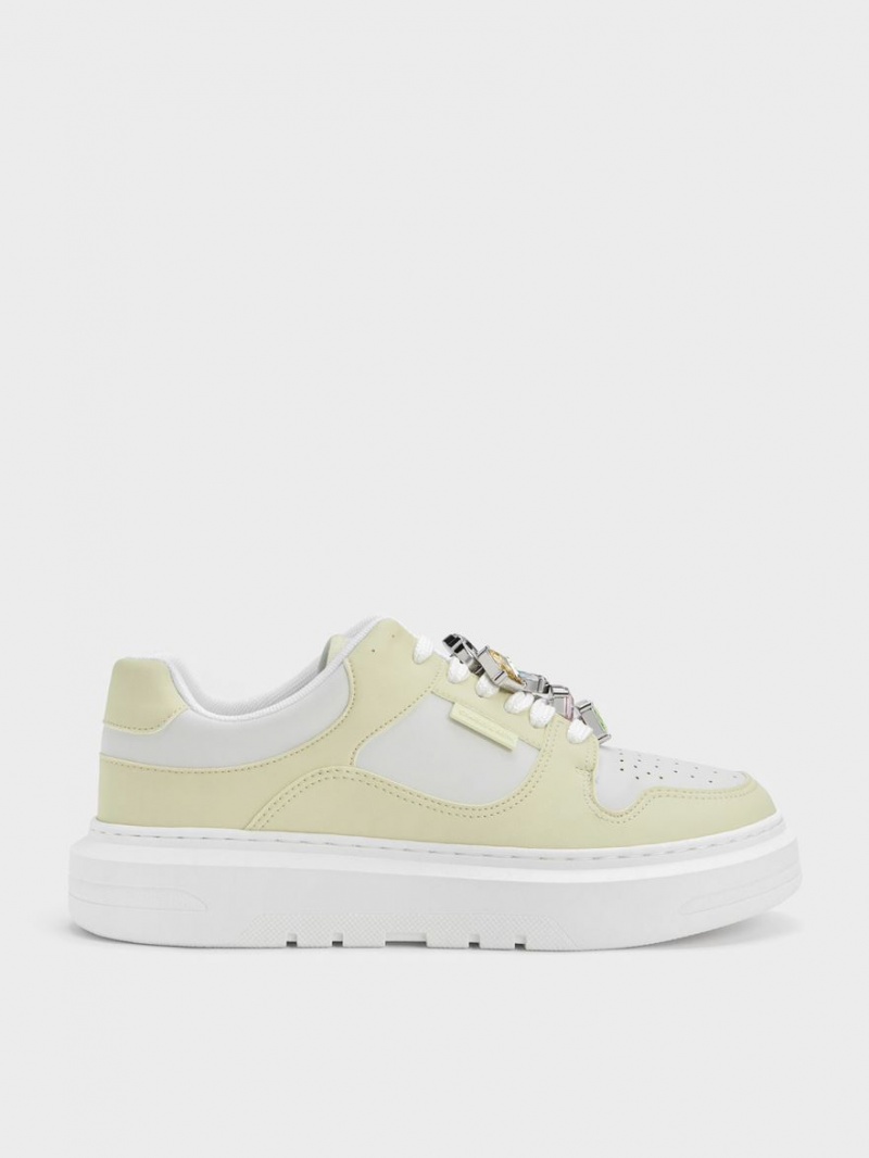Sneakers Πλατφορμα Charles And Keith Gem-Embellished μεντα | 81624-WUAI