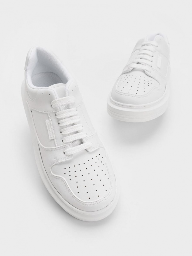 Sneakers Πλατφορμα Charles And Keith Gem-Embellished ασπρα | 08947-OSYN