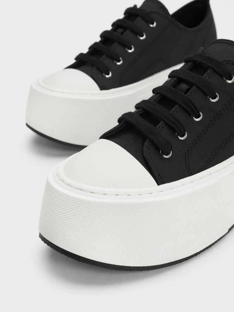 Sneakers Πλατφορμα Charles And Keith Χοντρός μαυρα | 46970-PDEW
