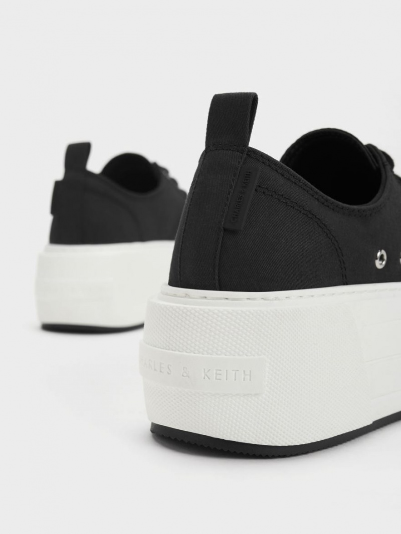 Sneakers Πλατφορμα Charles And Keith Χοντρός μαυρα | 46970-PDEW