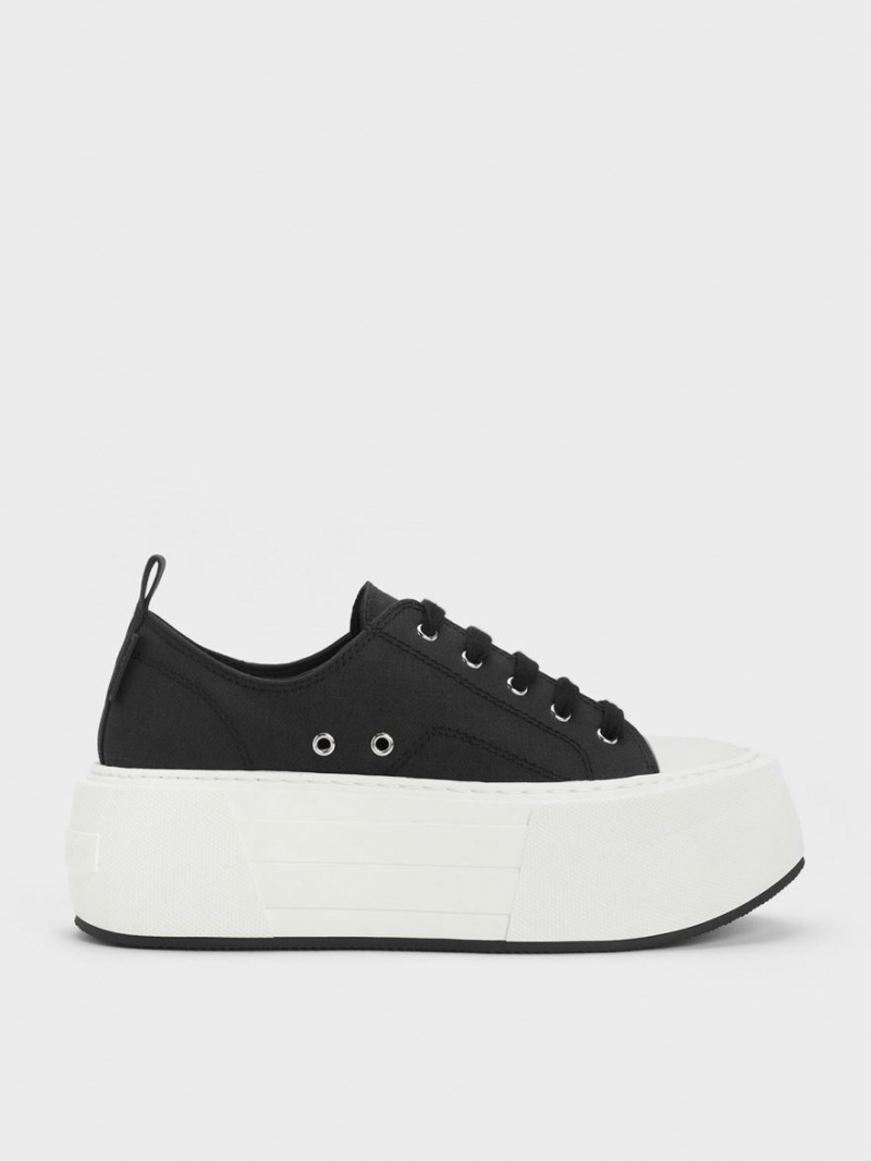Sneakers Πλατφορμα Charles And Keith Χοντρός μαυρα | 46970-PDEW