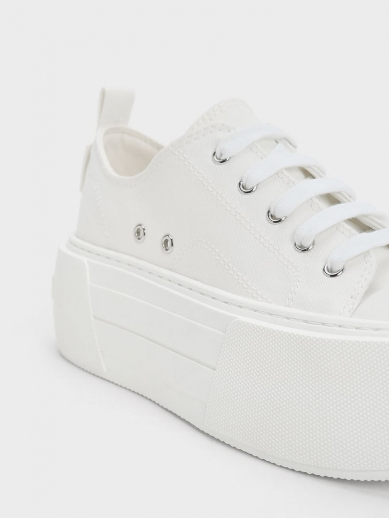 Sneakers Πλατφορμα Charles And Keith Χοντρός ασπρα | 93041-VRLX