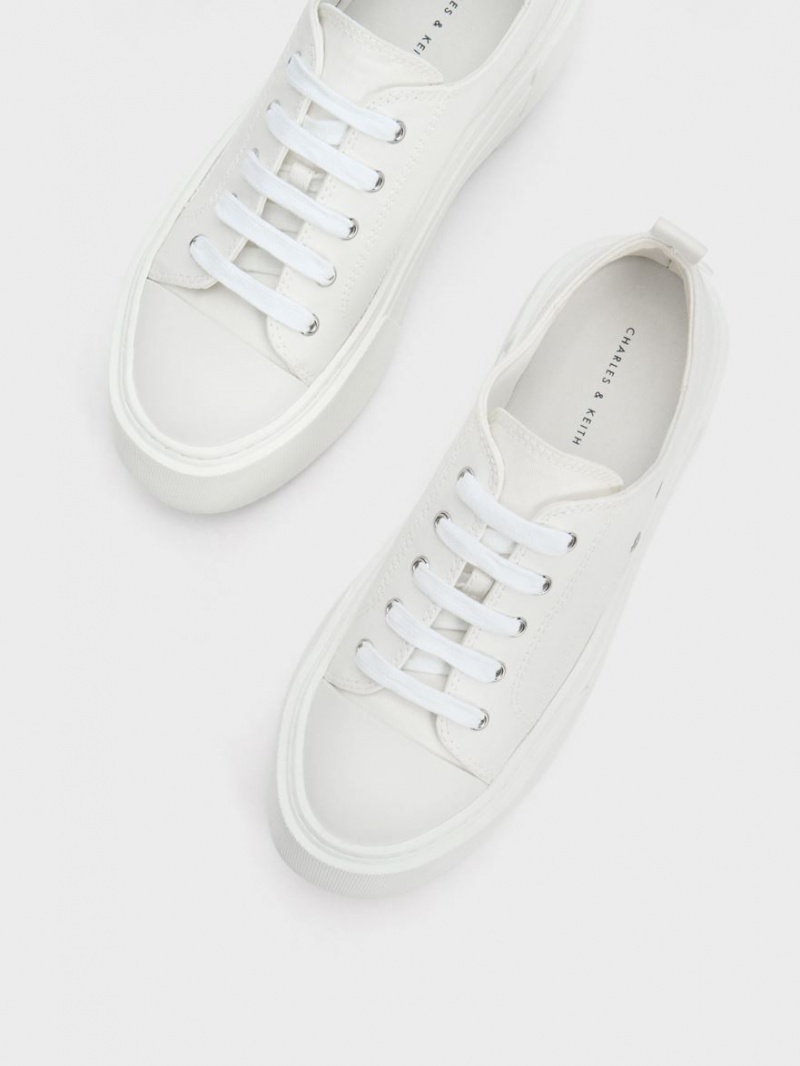 Sneakers Πλατφορμα Charles And Keith Χοντρός ασπρα | 93041-VRLX