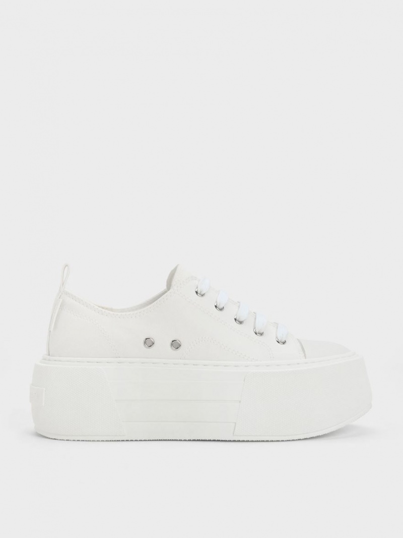 Sneakers Πλατφορμα Charles And Keith Χοντρός ασπρα | 93041-VRLX