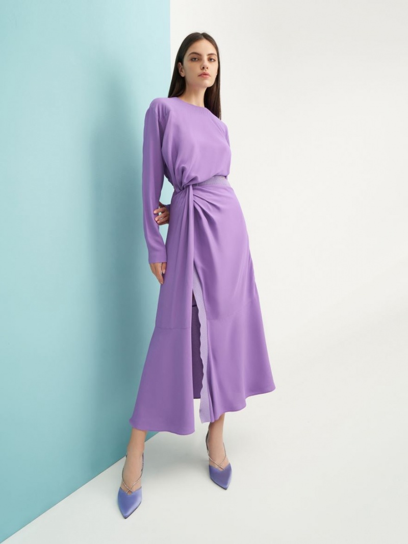 Γοβεσ Charles And Keith Adel Recycled Polyester Gem-λουρακια Slingback Ballerina μπλε | 56049-LTKC