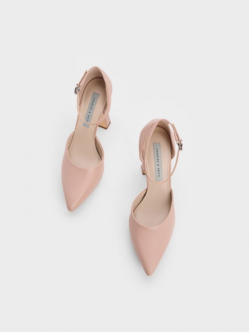 Γοβεσ Charles And Keith Ankle λουρακια D'Orsay Μπεζ | 01238-UQBK
