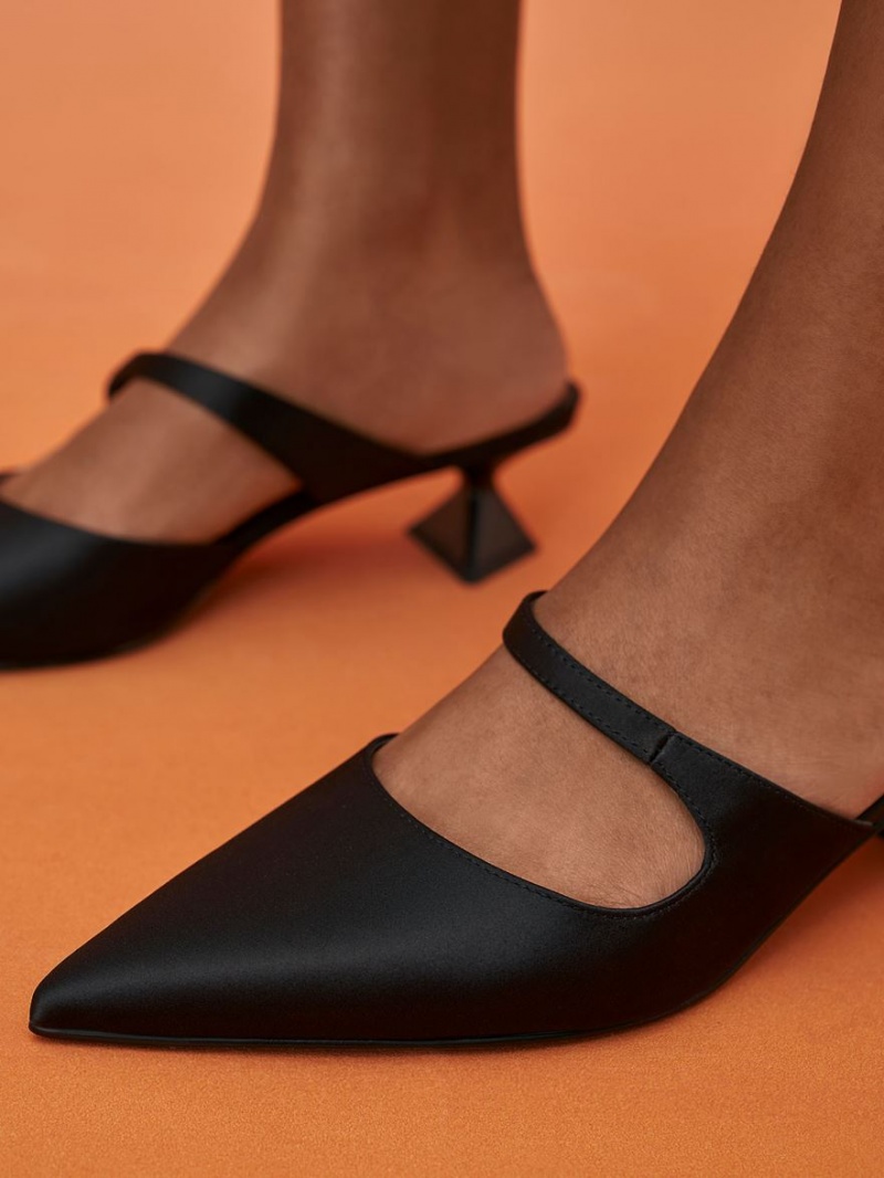 Γοβεσ Charles And Keith Asymmetric Sculptural Heel μαυρα | 20356-JRCG