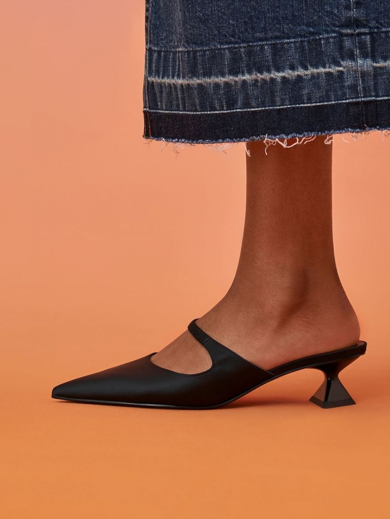 Γοβεσ Charles And Keith Asymmetric Sculptural Heel μαυρα | 20356-JRCG