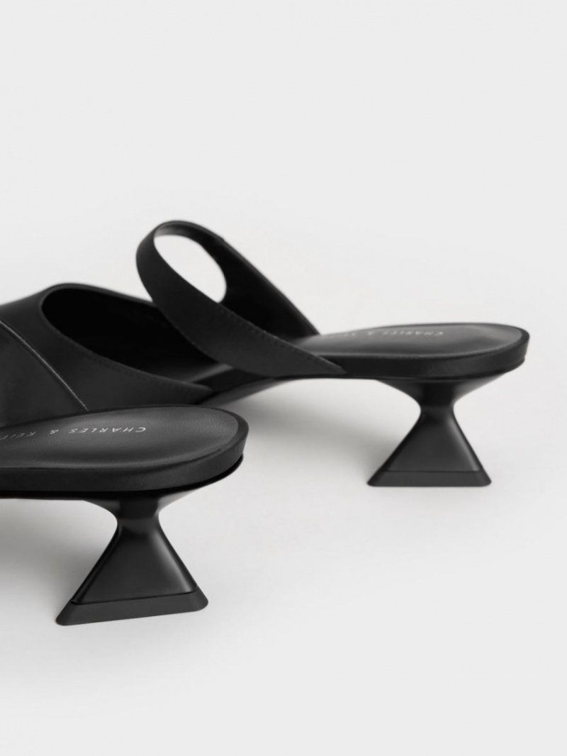 Γοβεσ Charles And Keith Asymmetric Sculptural Heel μαυρα | 20356-JRCG