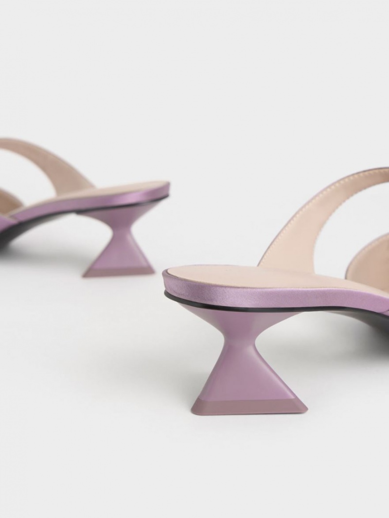 Γοβεσ Charles And Keith Asymmetric Sculptural Heel μωβ | 58367-YWGD