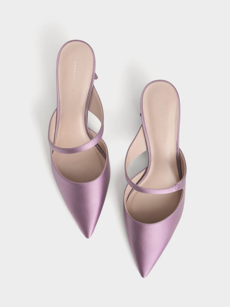 Γοβεσ Charles And Keith Asymmetric Sculptural Heel μωβ | 58367-YWGD