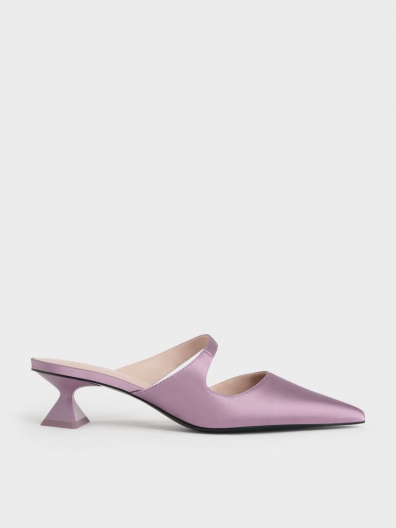 Γοβεσ Charles And Keith Asymmetric Sculptural Heel μωβ | 58367-YWGD