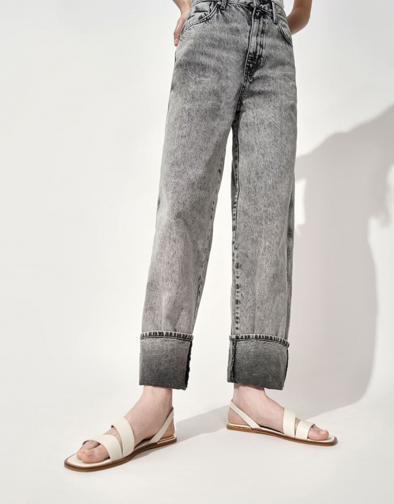 Σανδαλια Charles And Keith Asymmetric λουρακια Slingback ασπρα | 71238-JMGF