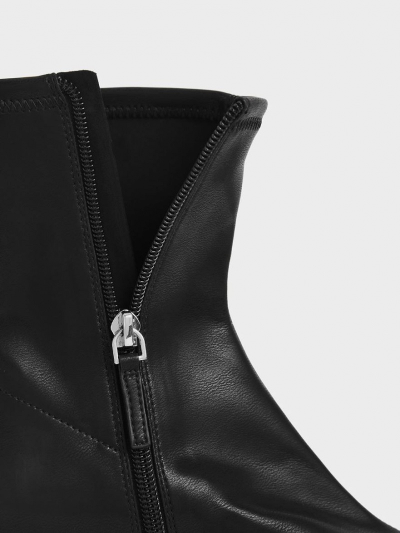 Μποτακια Charles And Keith Blade Heel μαυρα | 06819-JXMC